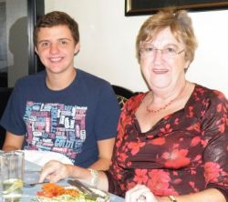 Mrs Lorna Robinson with Grandson Liam